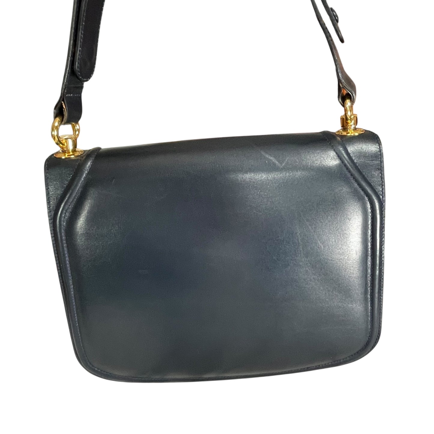 GG Blondie Navy GHW Blondie Flap Shoulder Two Way Purse