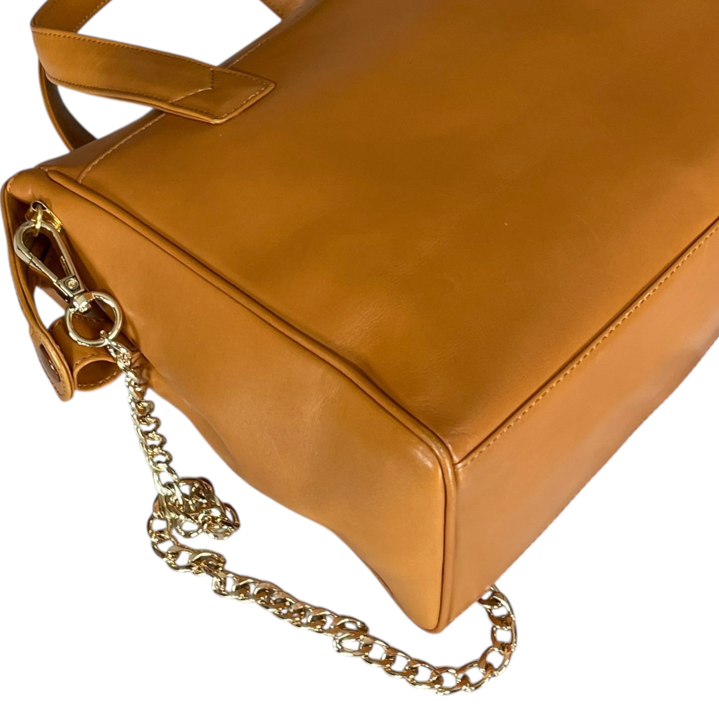 Christian Dior Lady Small Boston Buttercream Gold Leather GHW Crossbody