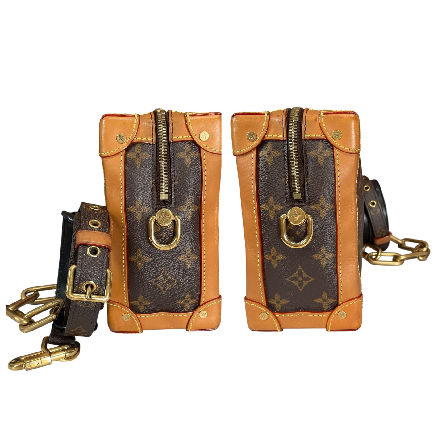 Louis Vuitton Limited 2019 Soft Trunk Heavy Duty Chain Dual Zip 18”-25” Strap