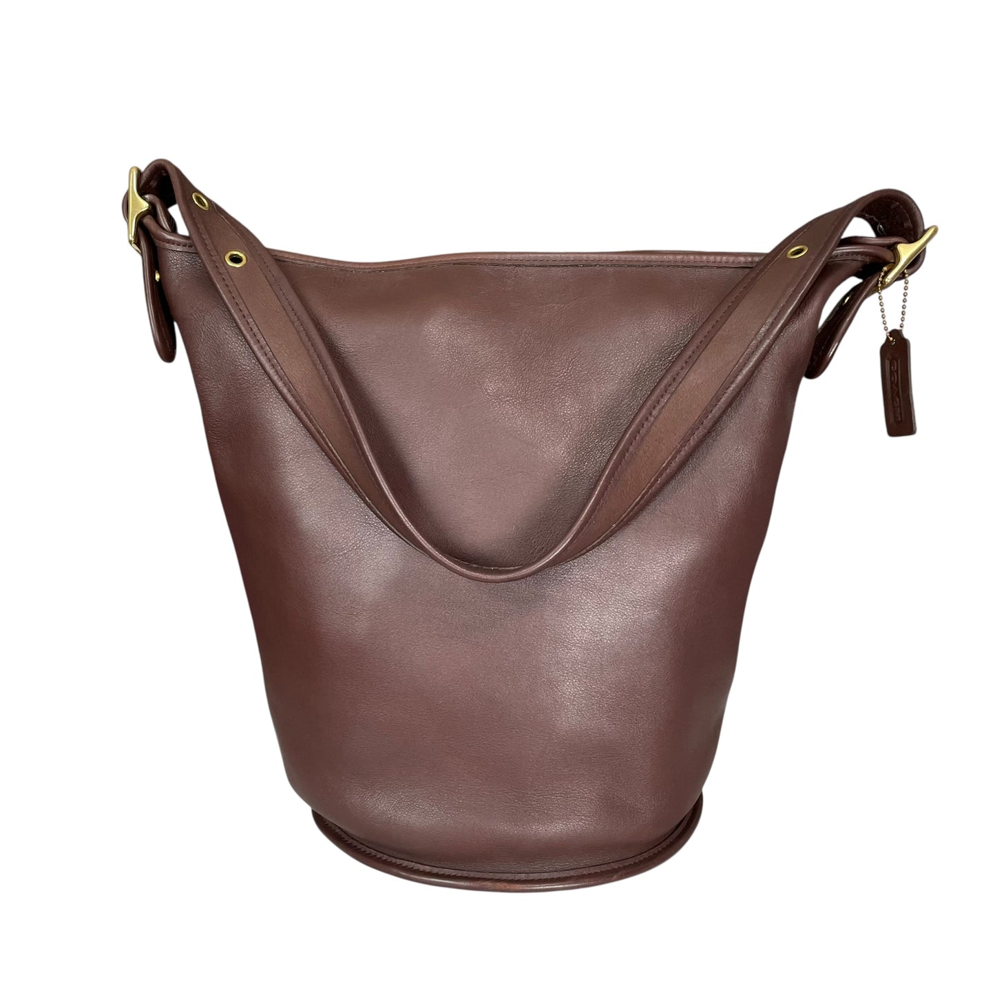 Coach Mahogany Brown Medium Hobo Bucket Zip Satchel Sac Purse