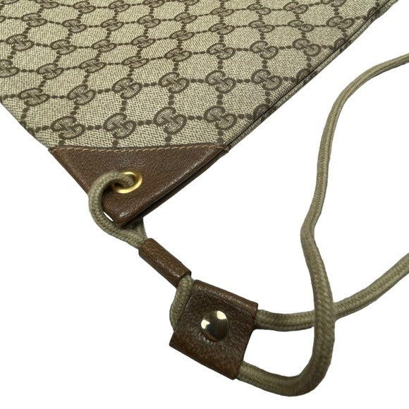 Gucci GG Monogram PVC Drawstring Sneaker Shoes Carry Side Bag Slim Backpack 15”
