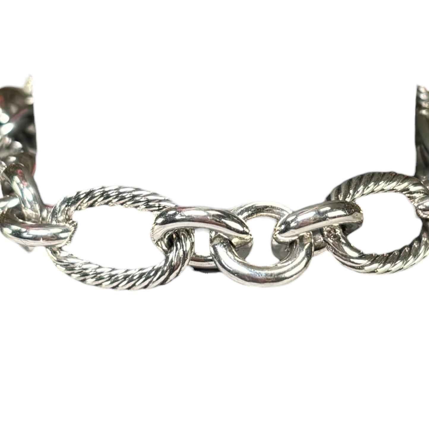 JAI by John Hardy Chunky Sterling Silver Oval Cable Link Bracelet 7” 925