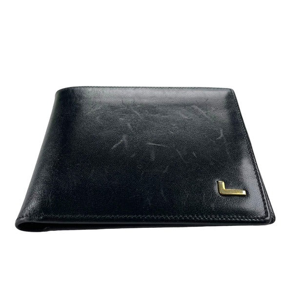 Lancel Black Mens Leather Bi-Fold Wallet