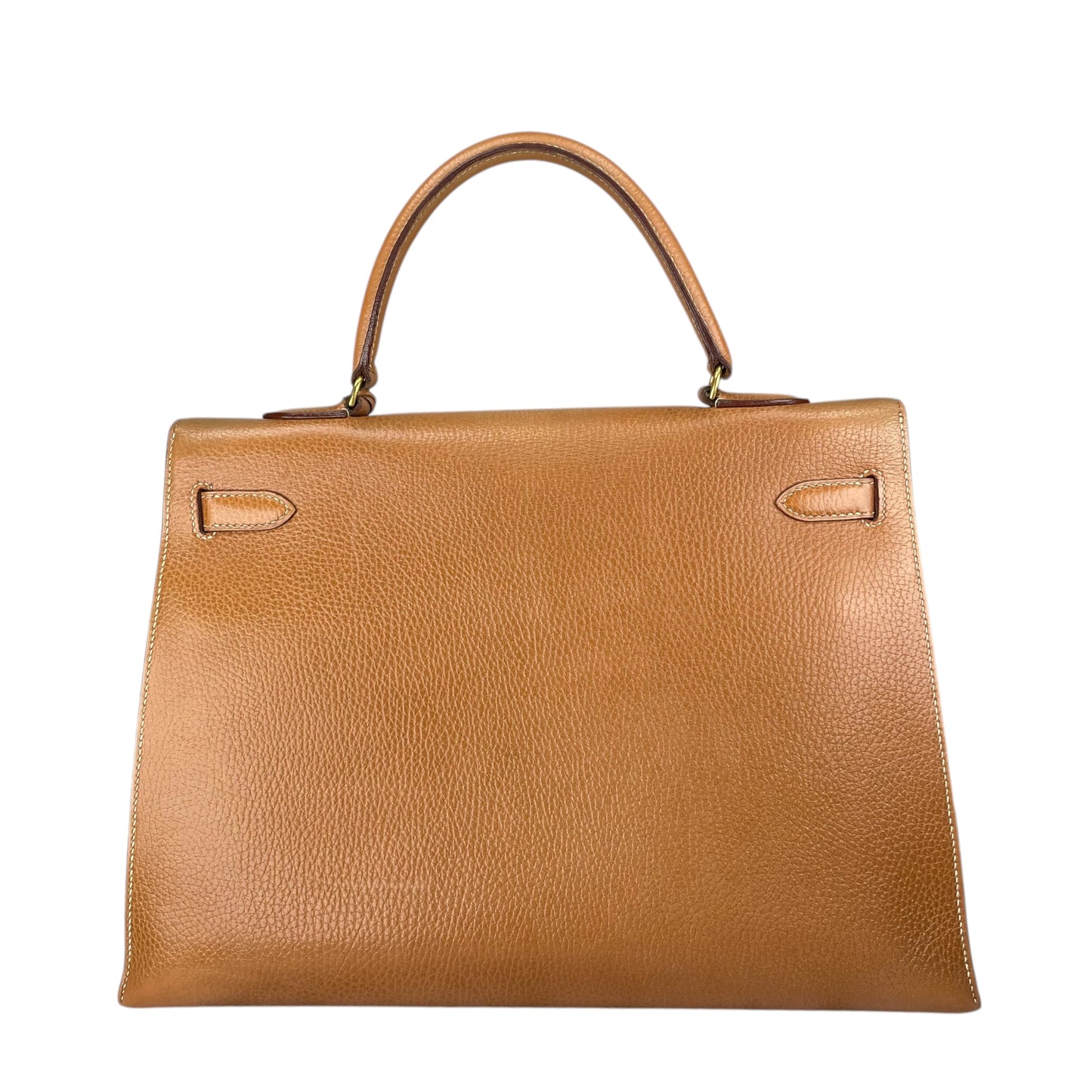Hermes Kelly Sellier 35 GHW Noir Ardennes Gold Wheat Top Handle