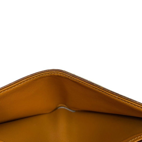 Louis Vuitton Min Lin Canvas Butterscotch Tri-Fold Card Cash Coin Snap Wallet