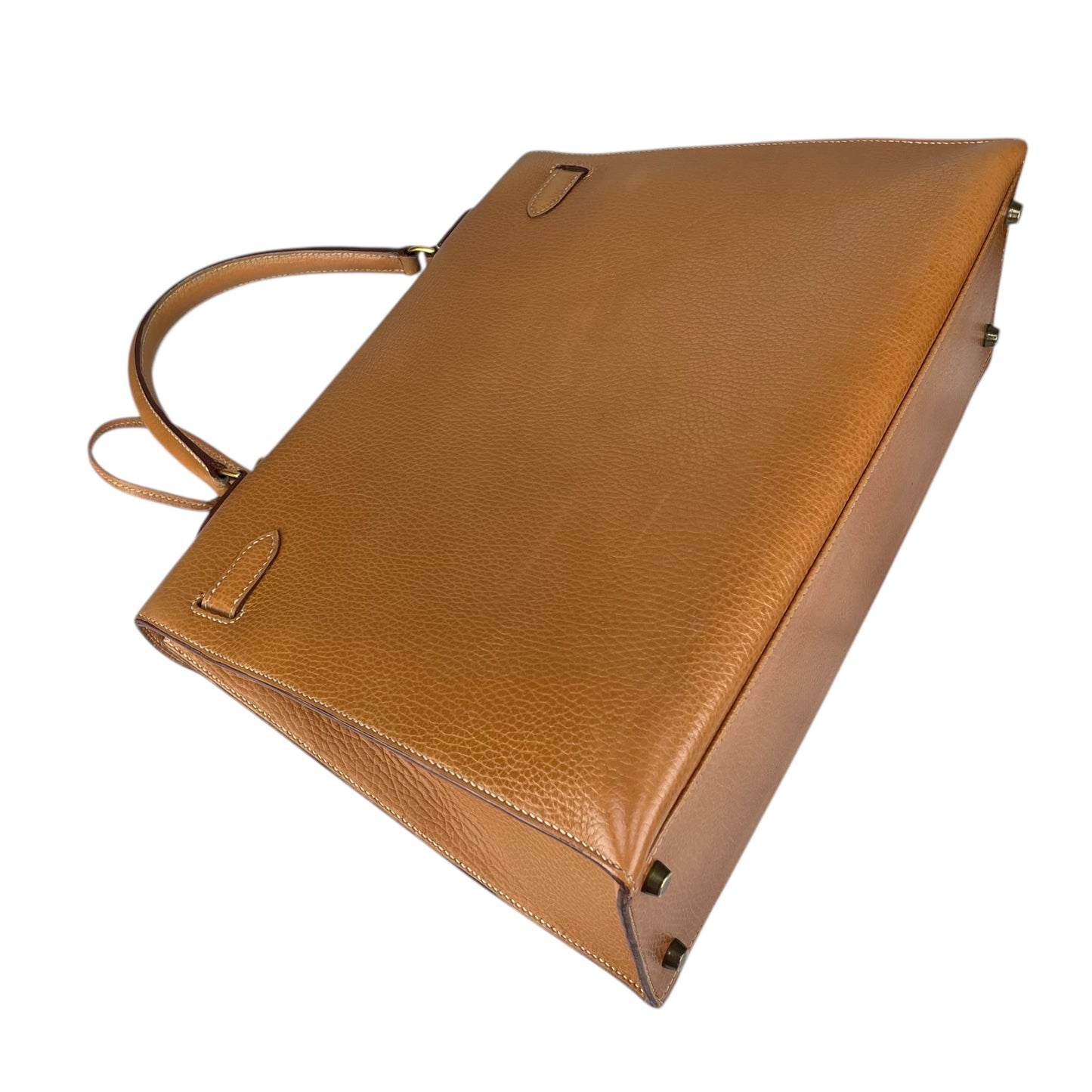 Hermes Kelly Sellier 35 GHW Noir Ardennes Gold Wheat Top Handle
