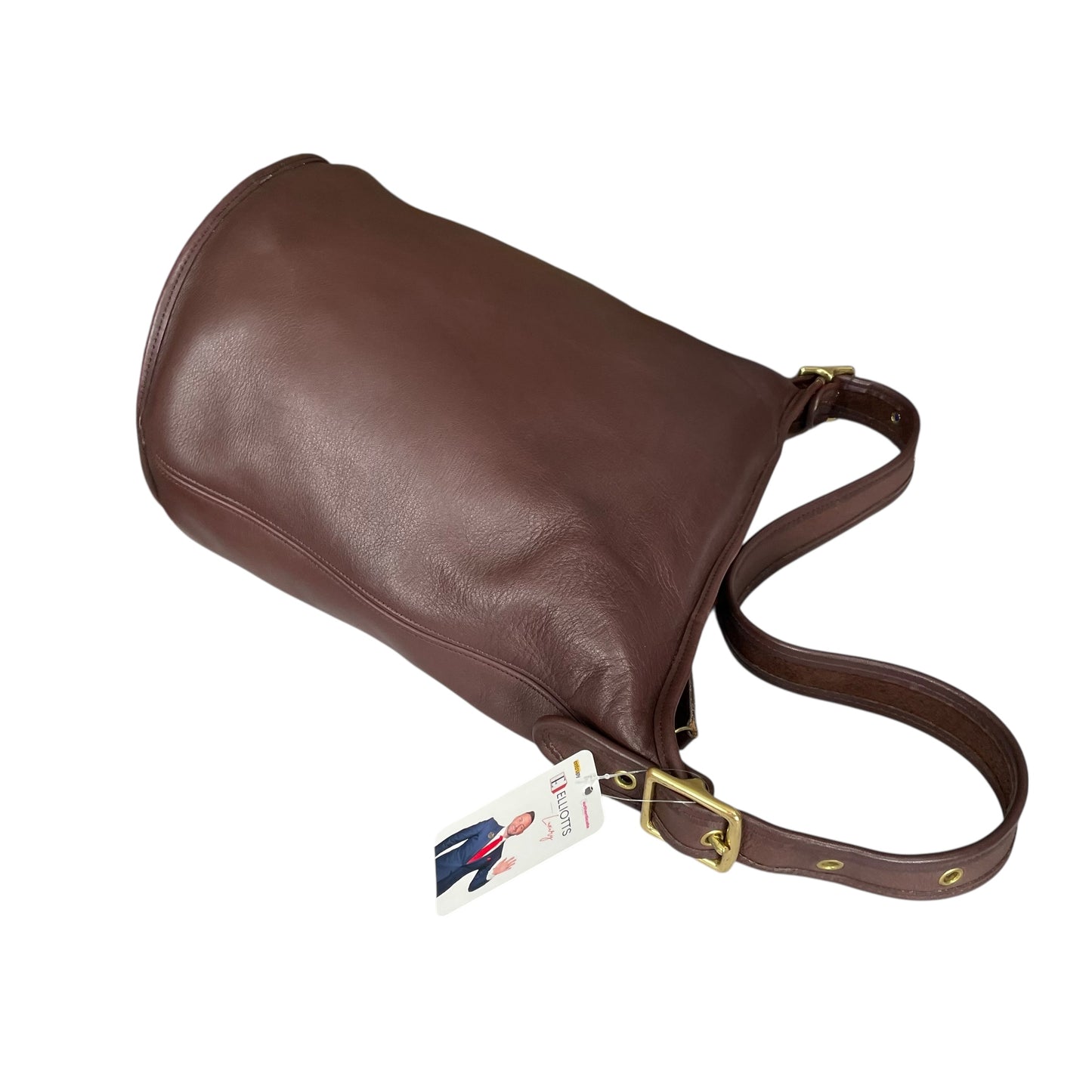 Coach Mahogany Brown Medium Hobo Bucket Zip Satchel Sac Purse