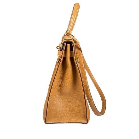 Hermes Kelly Sellier 35 Handbag Noir Ardennes Gold + Hermes Strap + Dust…