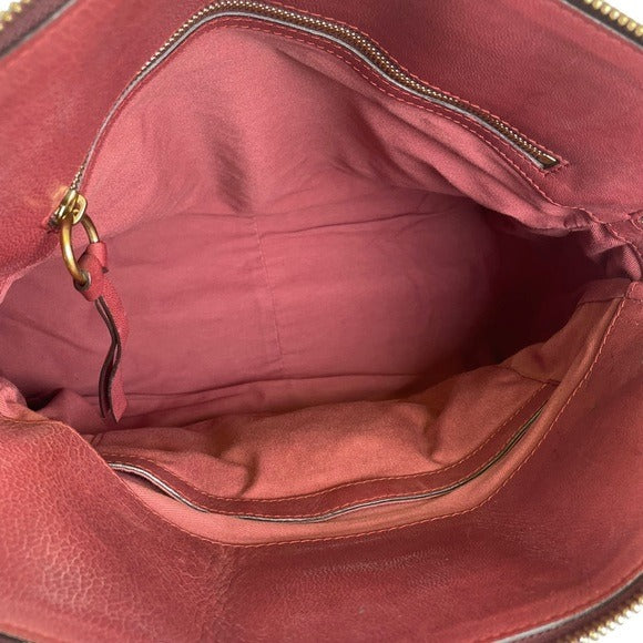 Chloe XL Blush Goldtone Leather Zippy Pretzel Handle Tote