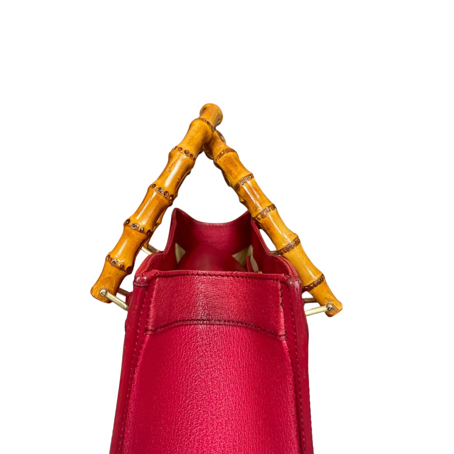 Gucci Diana Classic Bamboo GHW Raspberry Medium Leather Tote