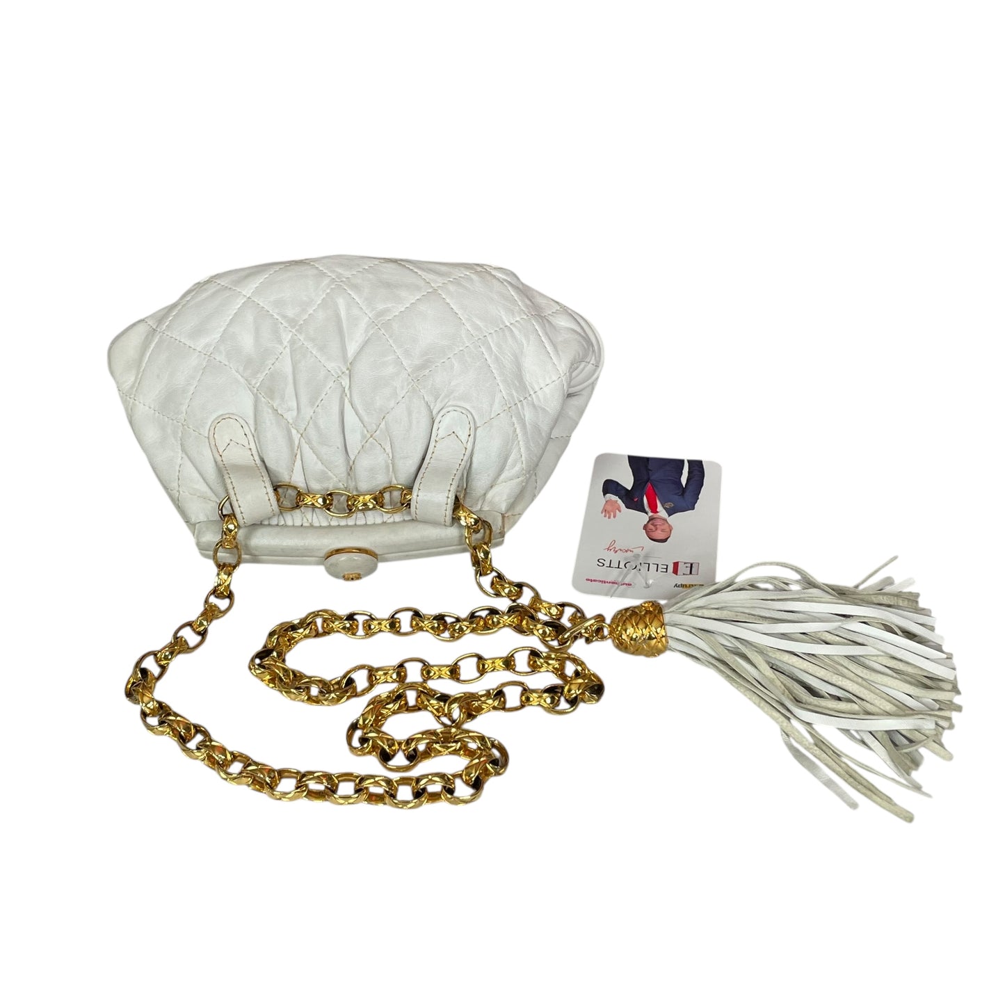 Chanel CC Mini Kiss-Lock Shoulder Bum GHW Removable Chain Strap Make-up Purse 7"