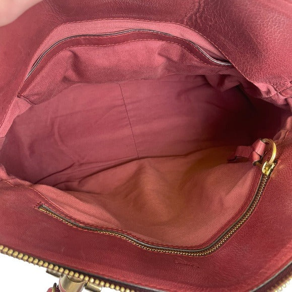 Chloe XL Blush Goldtone Leather Zippy Pretzel Handle Tote