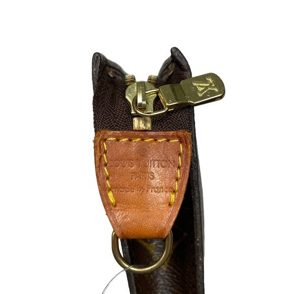 Louis Vuitton Monogram Canvas Zippy Mini Pouch Case Bag Holder 6.5” x 4”