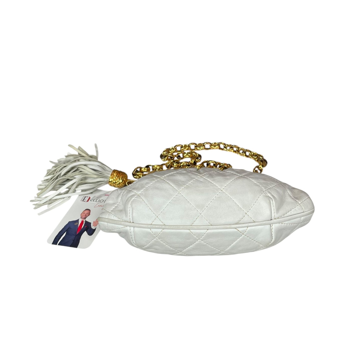 Chanel CC Mini Kiss-Lock Shoulder Bum GHW Removable Chain Strap Make-up Purse 7"
