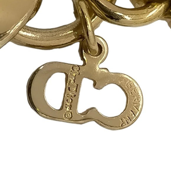 Christian Dior Estate Cuban Large 18K Plated Statement Neck Chain Necklace 18”