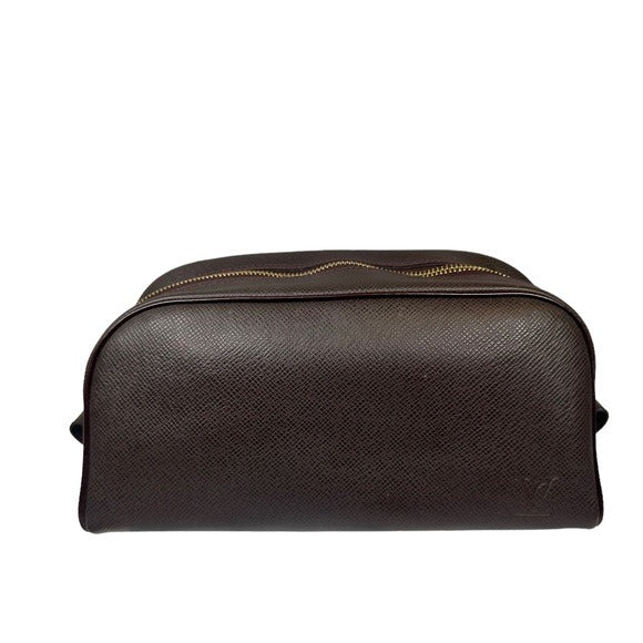 Louis Vuitton Merlot Taiga Leather Zippy Cosmetic Toiletry Bag 9.5”