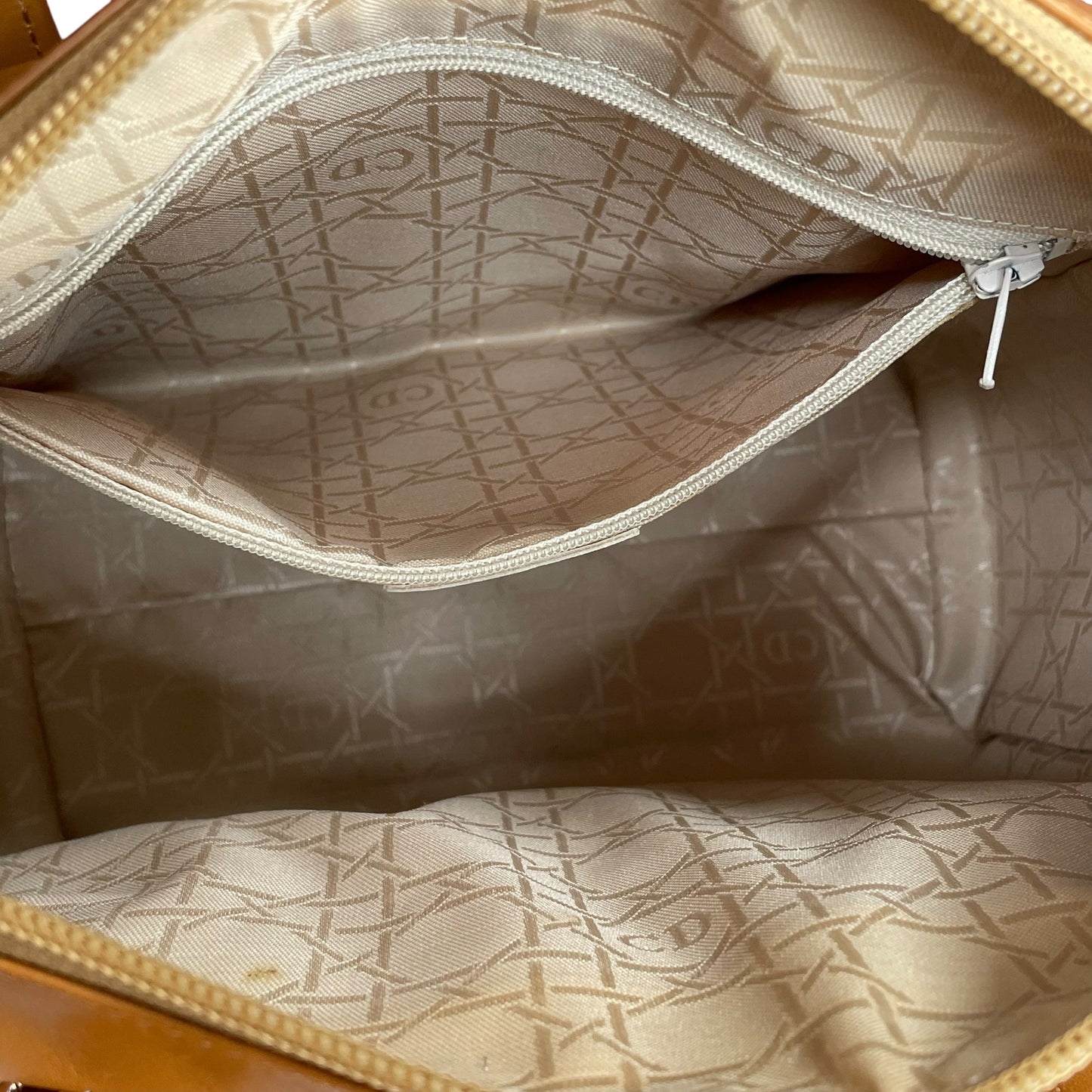 Christian Dior Lady Small Boston Buttercream Gold Leather GHW Crossbody