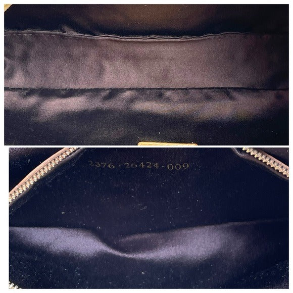 Fendi FF Glitter Tan Leather Gold Flap Bag Logo Suede Baguette Shoulder Purse