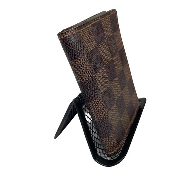 Louis Vuitton Damier Brown Bi-Fold Compact Pocket Organizer Card Cash Business