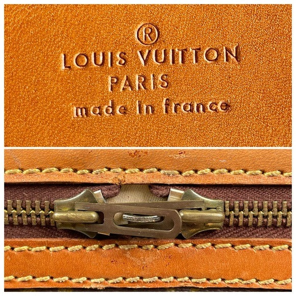 Louis Vuitton Trunk Monogram Canvas Leather Travel Strato 70 Luggage