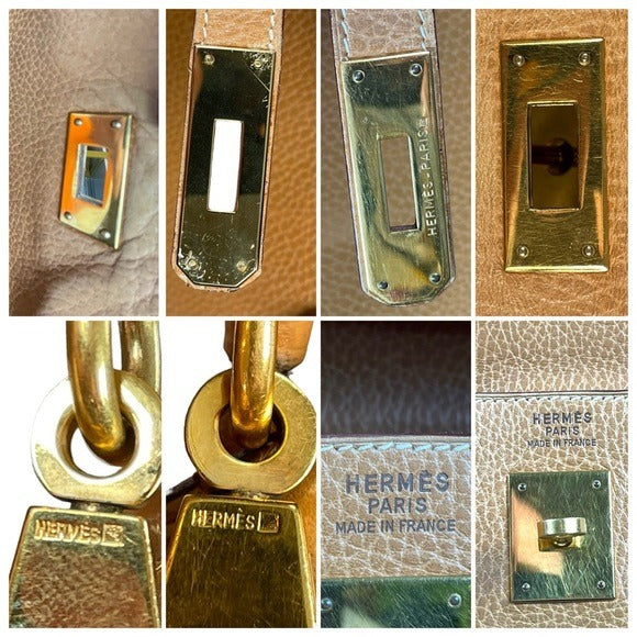 Hermes Kelly Sellier 35 Handbag Noir Ardennes Gold + Hermes Strap + Dust…