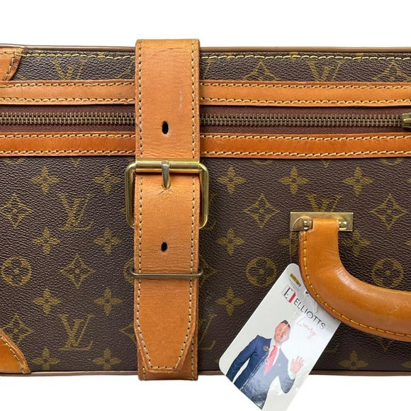 Louis Vuitton Trunk Monogram Canvas Leather Travel Strato 70 Luggage