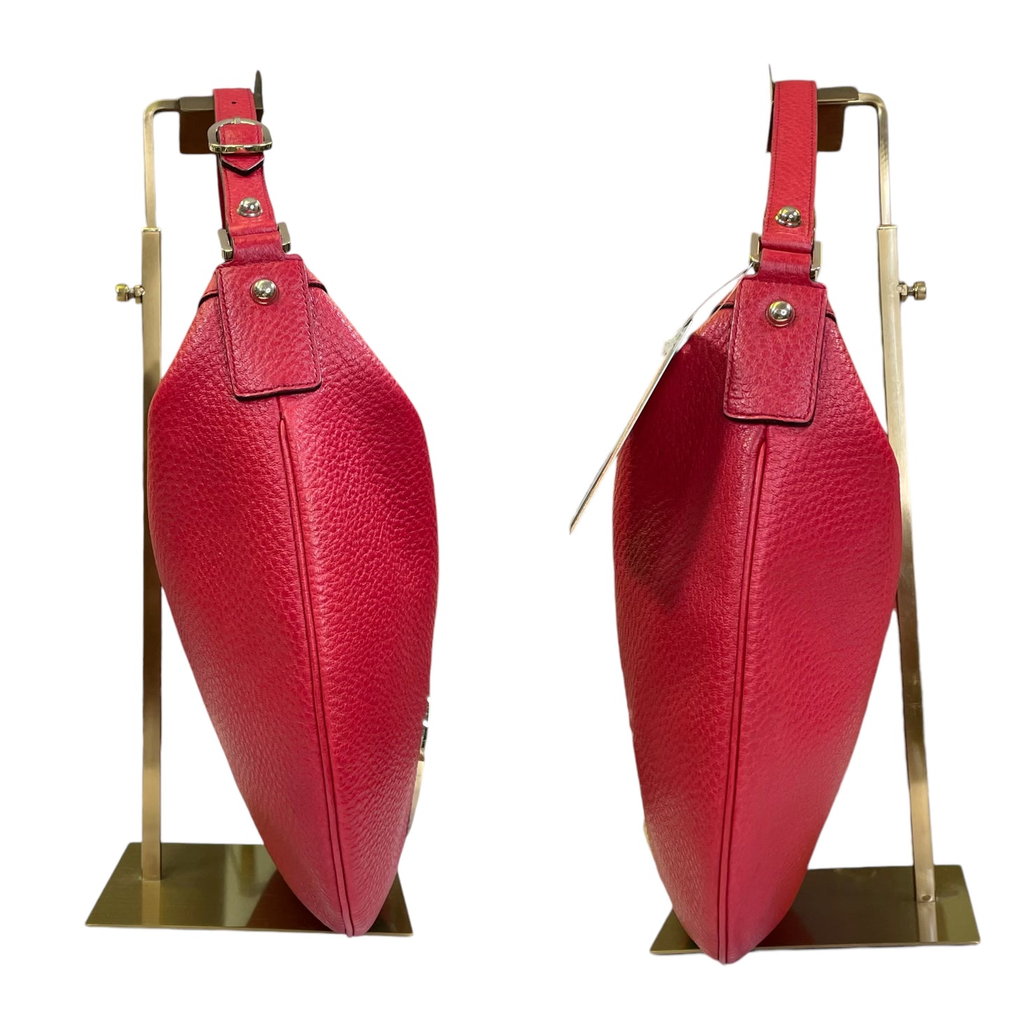 Gucci GG Red Zip Large Blondie Sherryline Racing Stripe Hobo Shoulder Purse