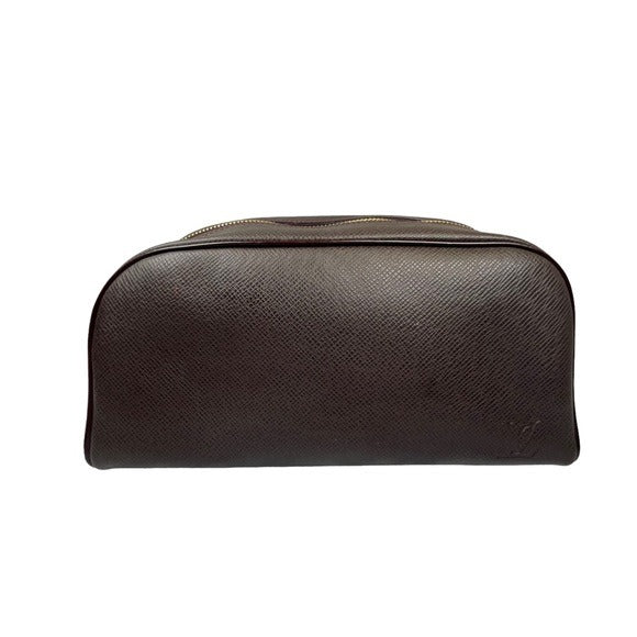 Louis Vuitton Merlot Taiga Leather Zippy Cosmetic Toiletry Bag 9.5”
