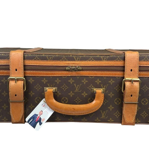 Louis Vuitton Trunk Monogram Canvas Leather Travel Strato 70 Luggage