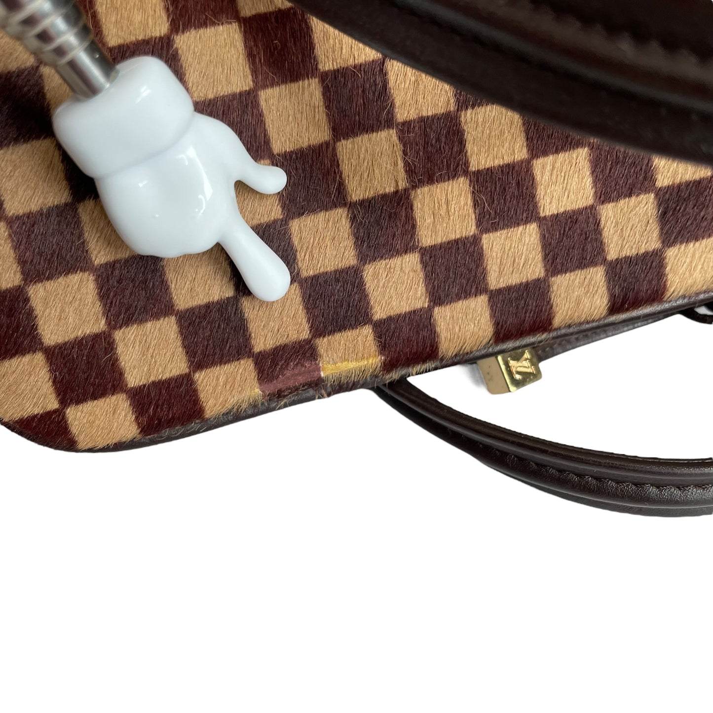 Louis Vuitton Damier Sauvage Pony Hair Lion Mini Snap Flap Purse