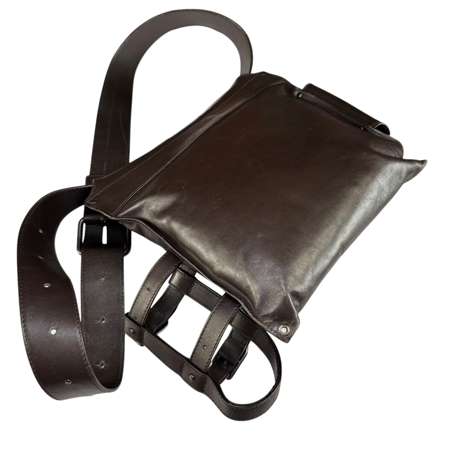 Bottega Veneta Travel Brown Leather Belt Bum Sling Pack Fanny Bag