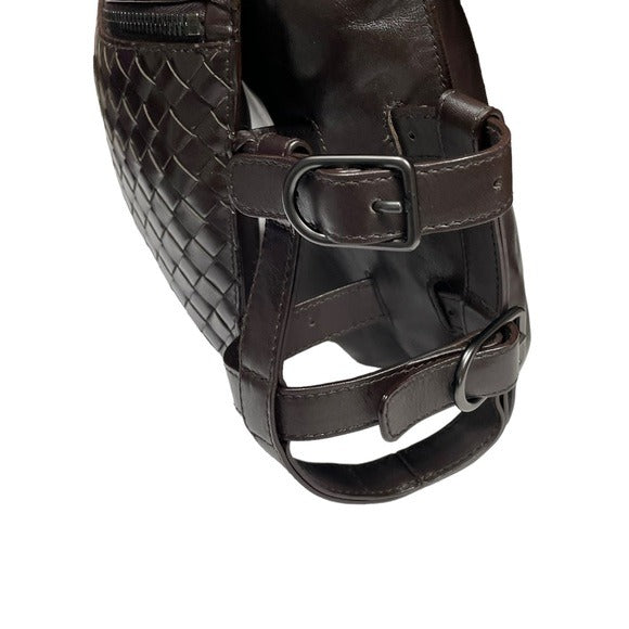 Bottega Veneta Bum Sling Pack Fanny Belt Leather Woven Multi Pocket Holder Bag