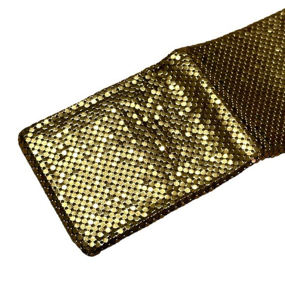 Whiting & Davis Wallet Hold Metal Mesh Black Interior Coin Cash Pocket Organizer