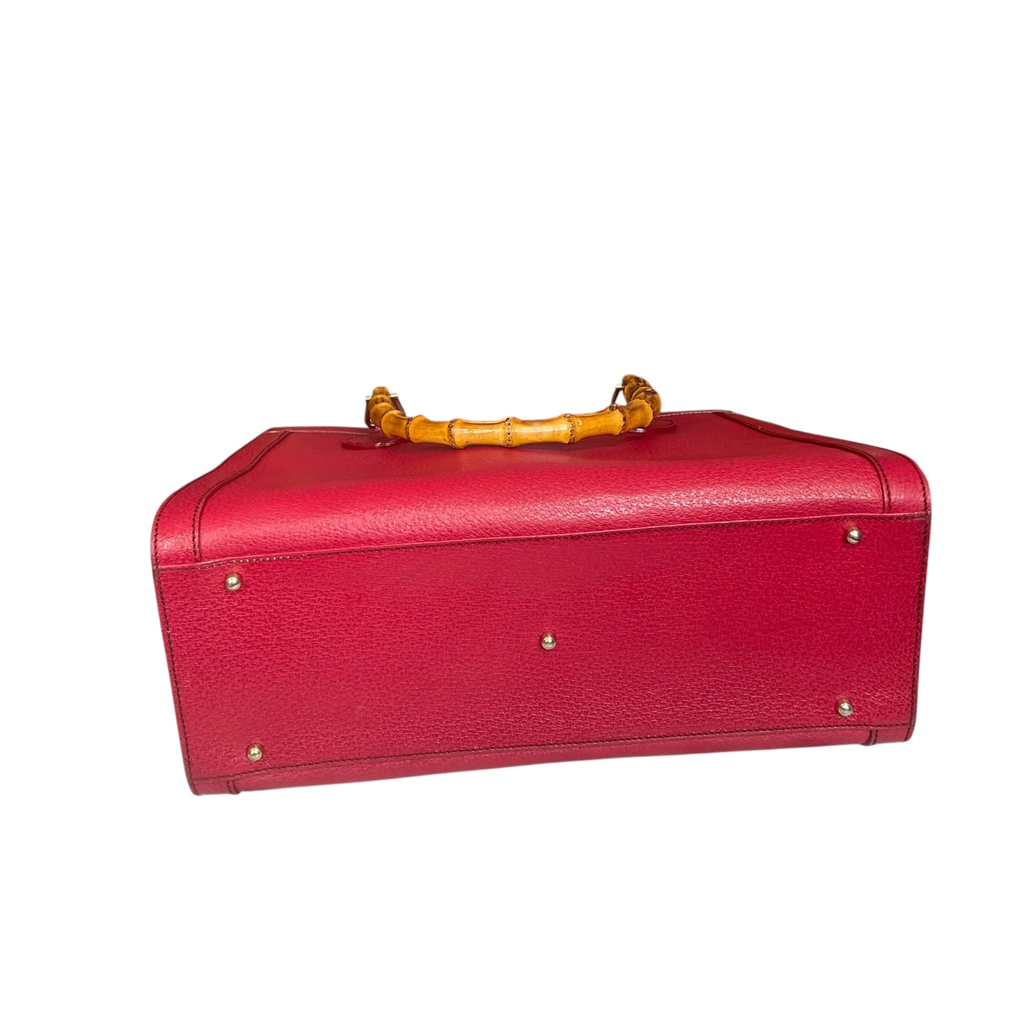 Gucci Diana Classic Bamboo GHW Raspberry Medium Leather Tote