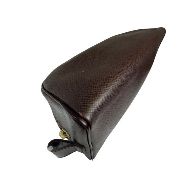 Louis Vuitton Merlot Taiga Leather Zippy Cosmetic Toiletry Bag 9.5”
