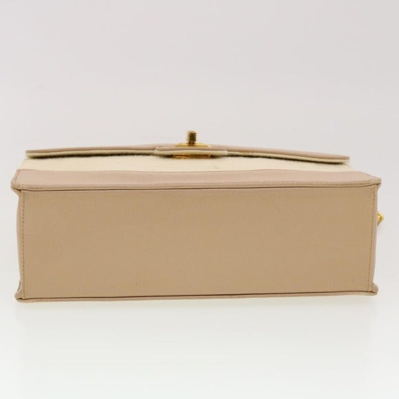Chanel CC Matelasse Trapezoid Two-Tone Chain Shoulder Blush Beige Flap Purse