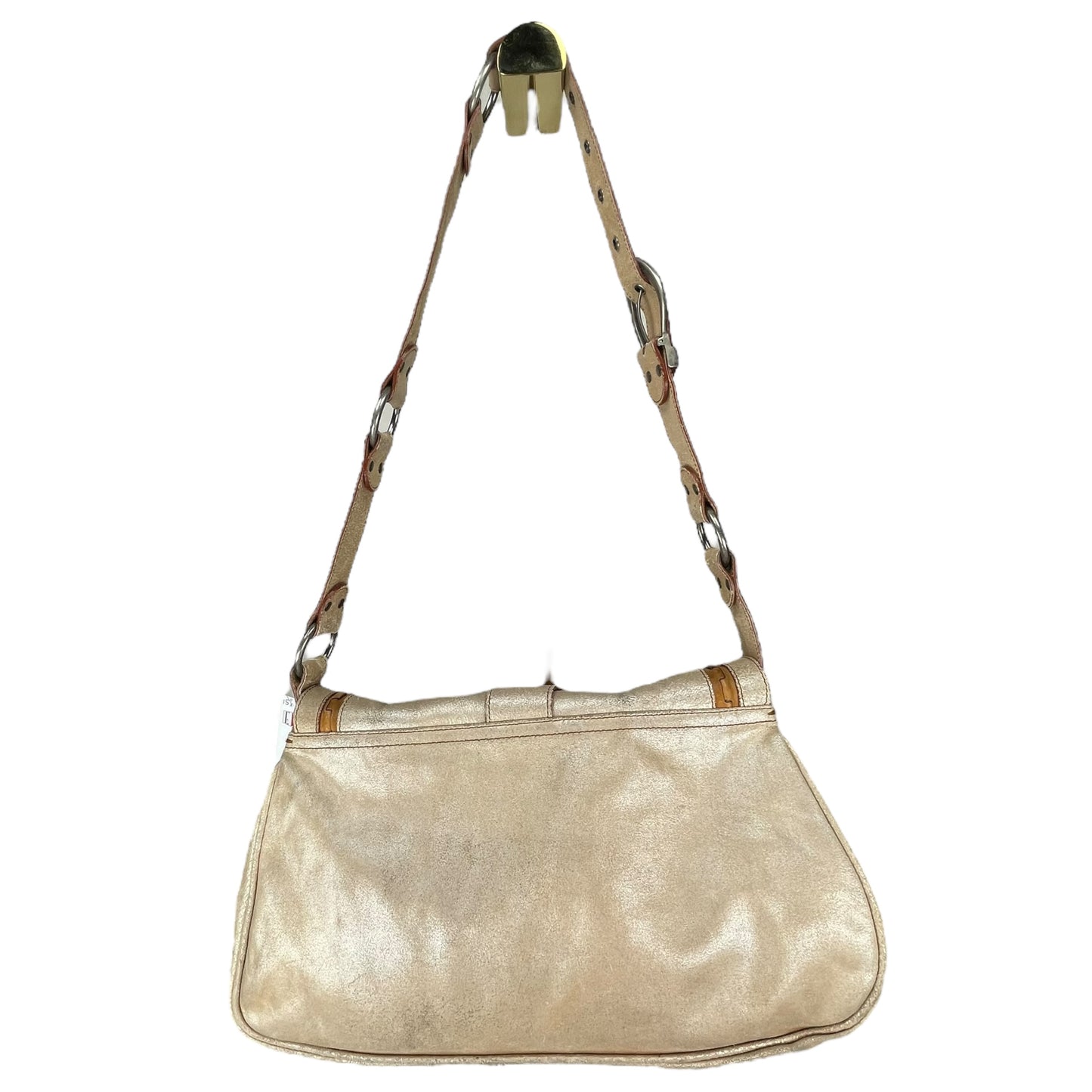 Christian Dior Double Saddle Gaucho Jumbo Gold Metallic Gun Metal Hardware Purse
