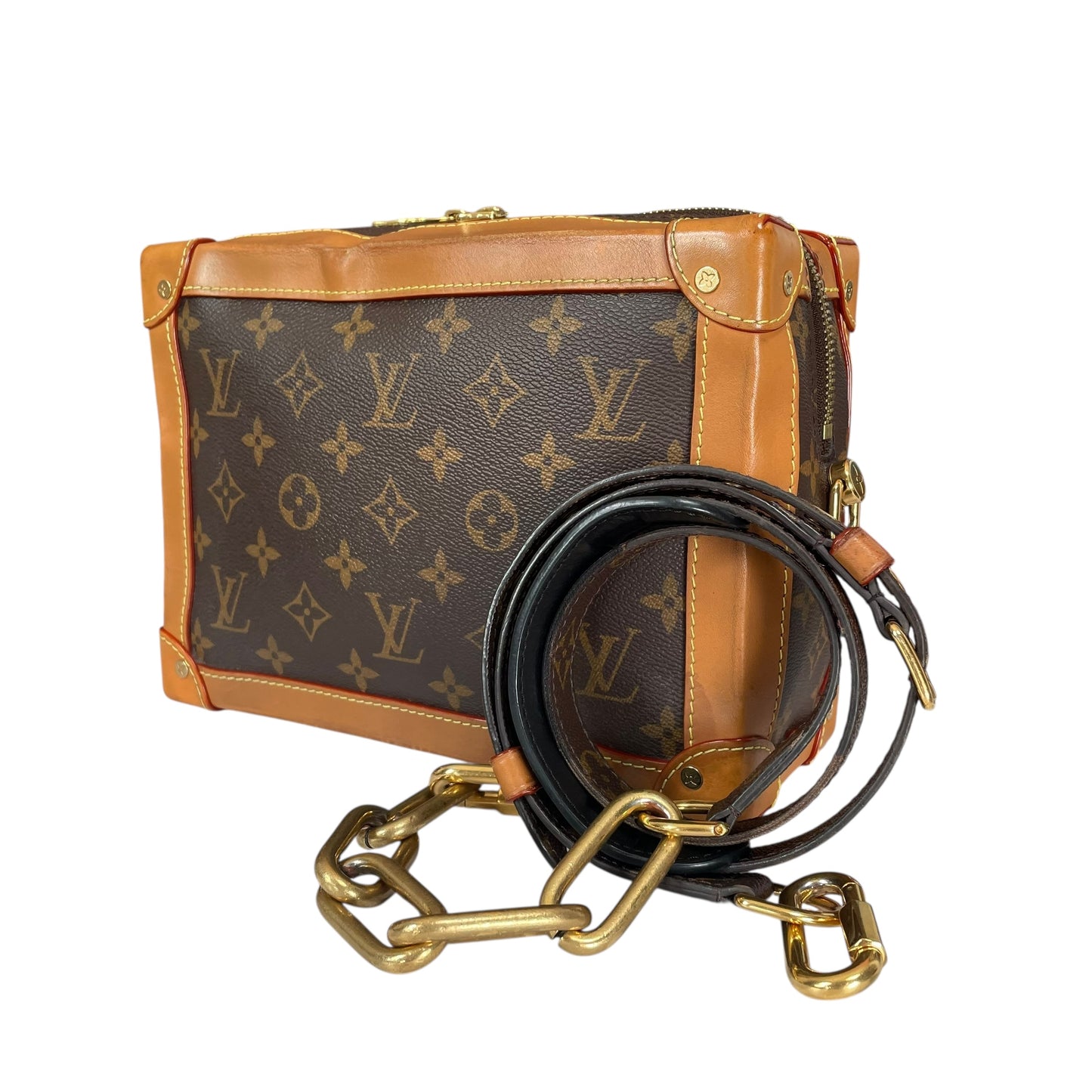 Louis Vuitton Limited 2019 Soft Trunk Heavy Duty Chain Dual Zip 18”-25” Strap