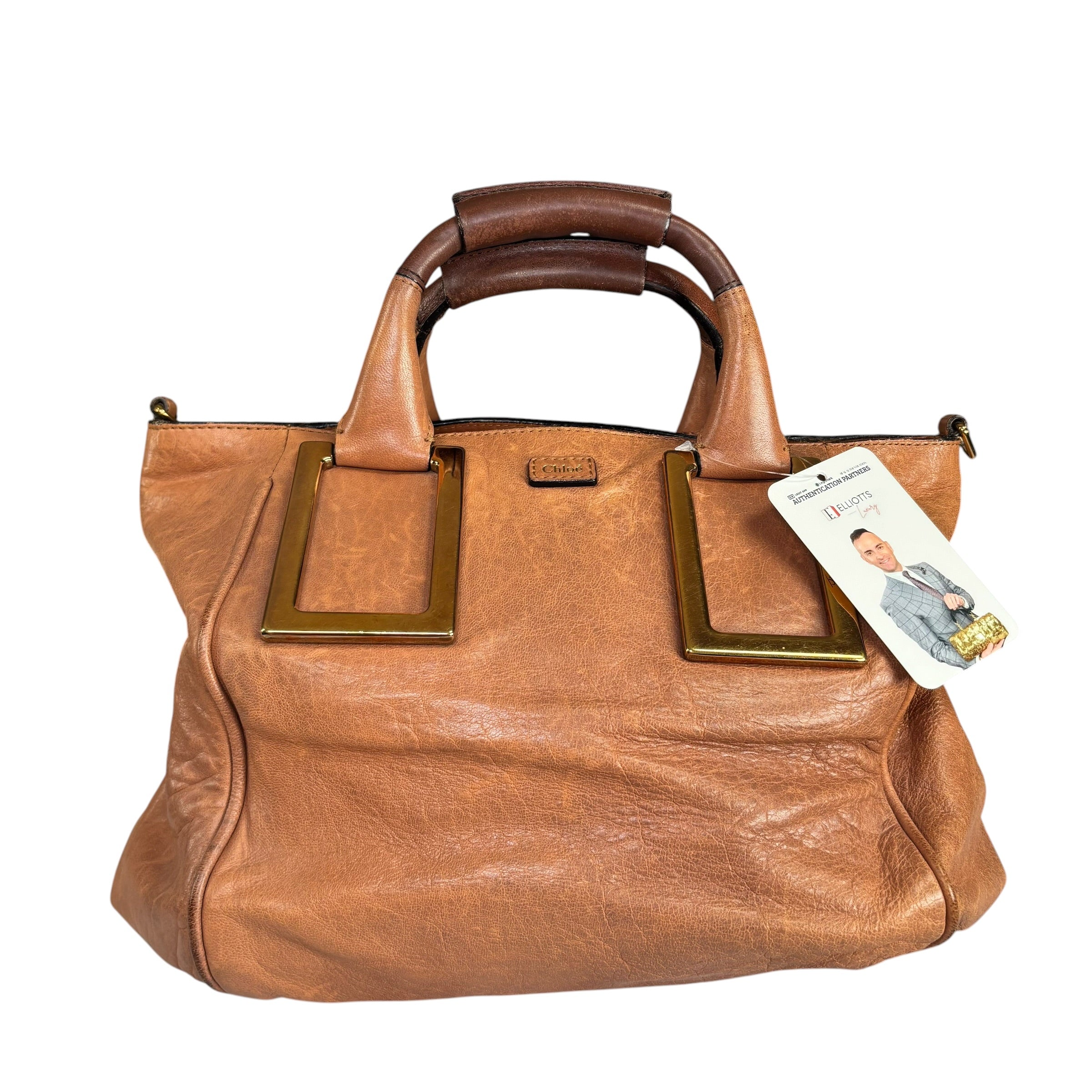 Chloe Ethel Medium Cognac Brown Leather Satchel – Elliott's Luxury