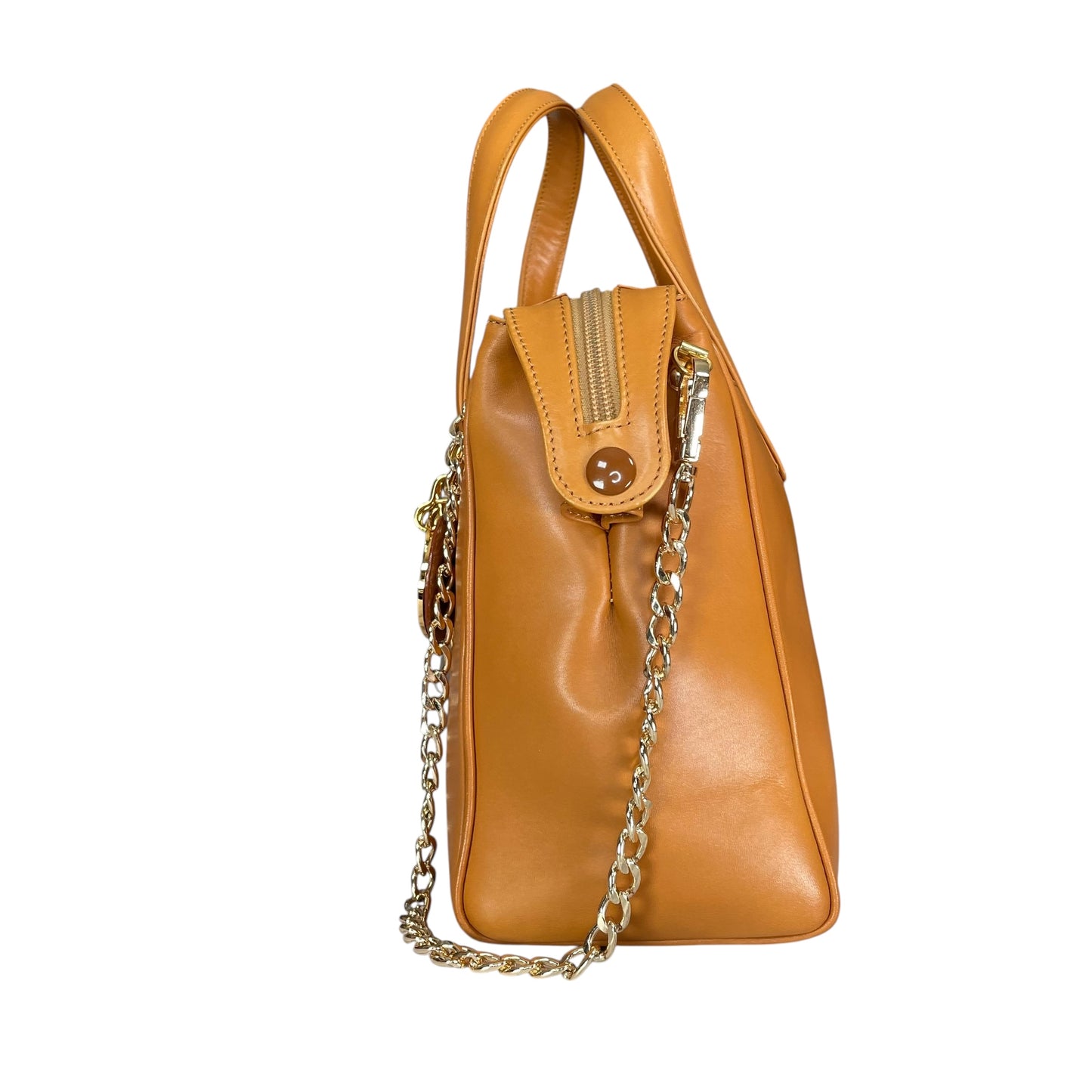 Christian Dior Lady Small Boston Buttercream Gold Leather GHW Crossbody