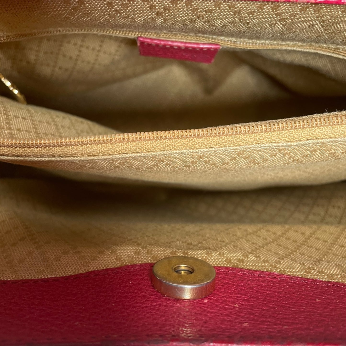 Gucci Diana Classic Bamboo GHW Raspberry Medium Leather Tote