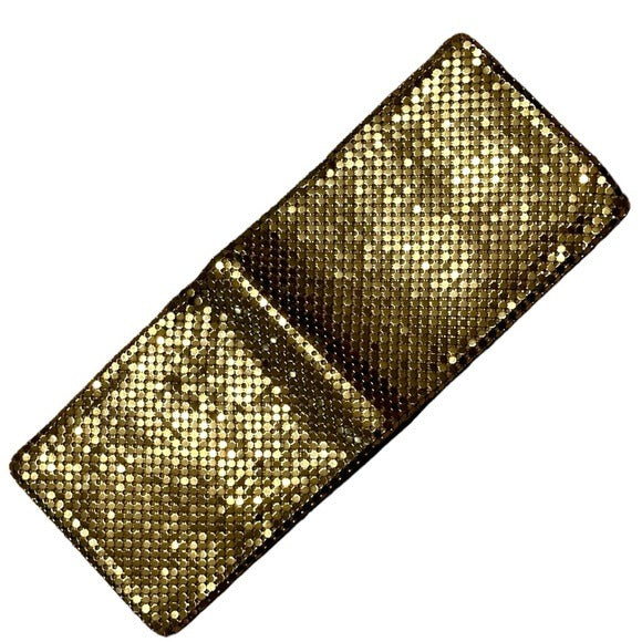 Whiting & Davis Wallet Hold Metal Mesh Black Interior Coin Cash Pocket Organizer