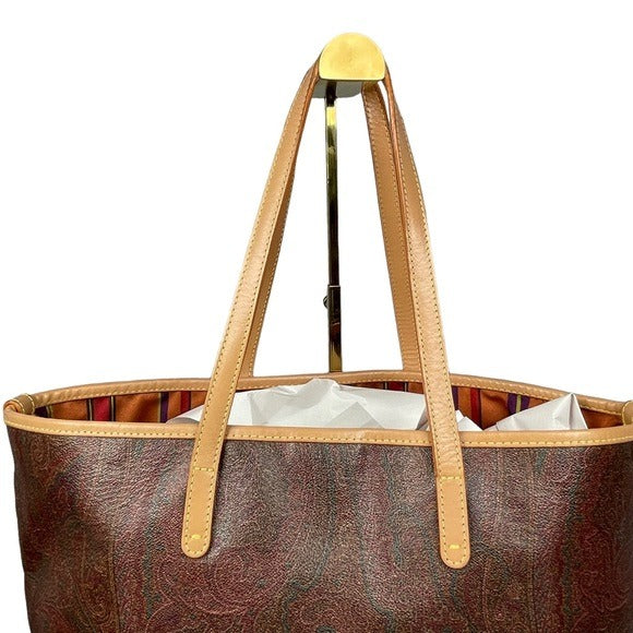 Etro Paisley XL Coated Canvas Natural Leather Neverfull Carry-All Tote