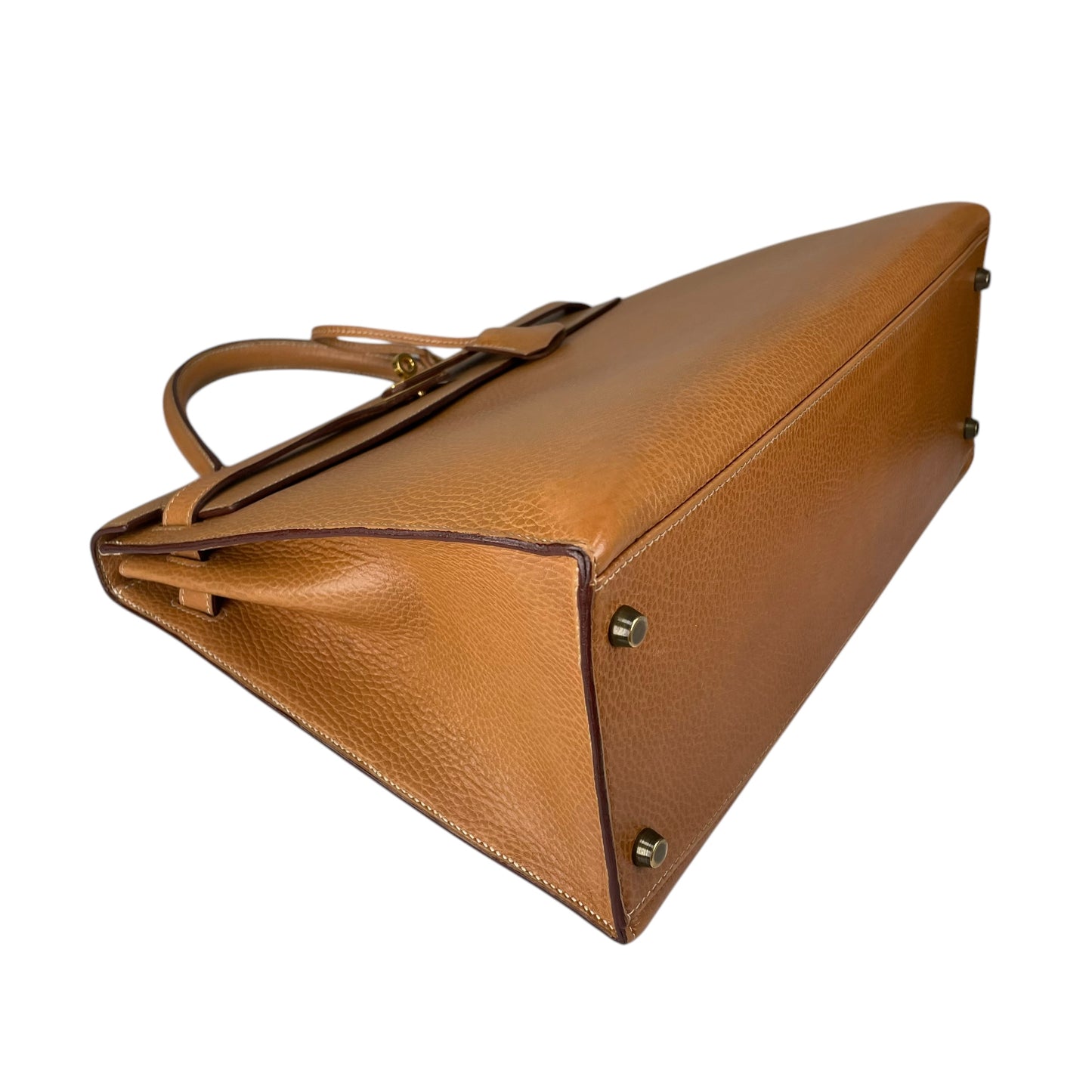 Hermes Kelly Sellier 35 GHW Noir Ardennes Gold Wheat Top Handle