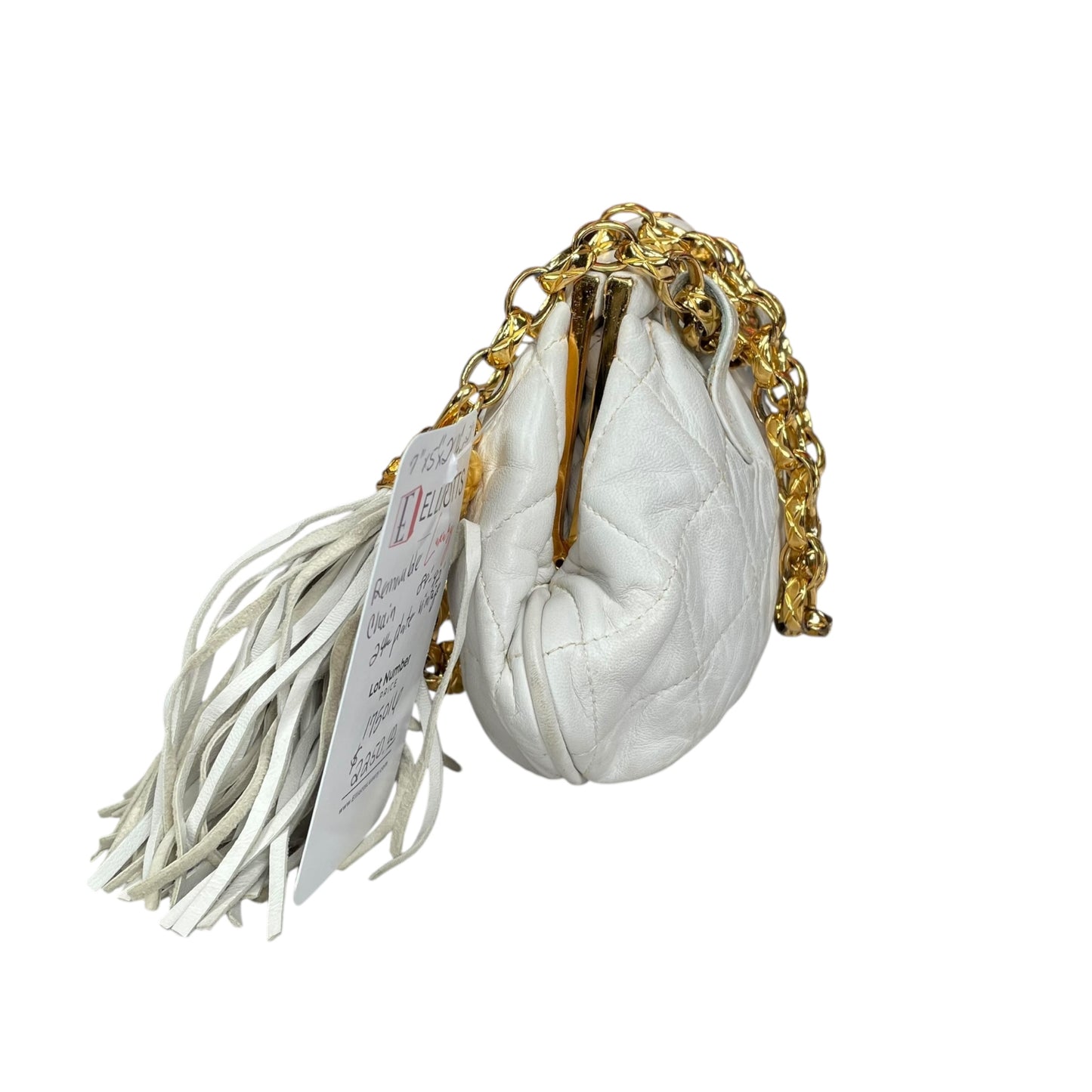 Chanel CC Mini Kiss-Lock Shoulder Bum GHW Removable Chain Strap Make-up Purse 7"