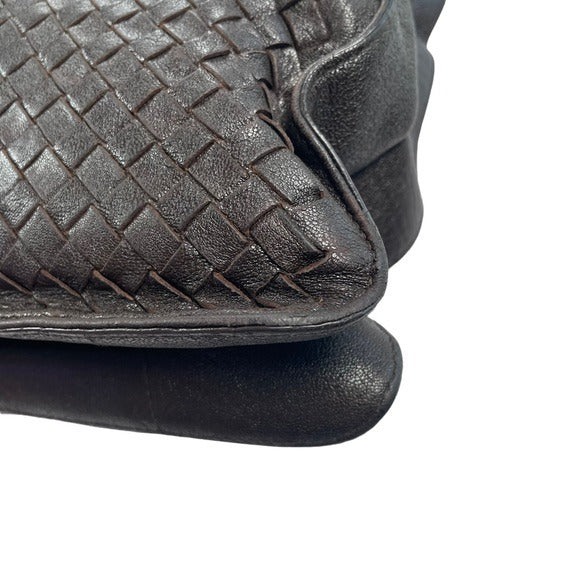 Bottega Veneta Tri-Color Racing Strip Briefcase Tote Business Travel Bag Purse