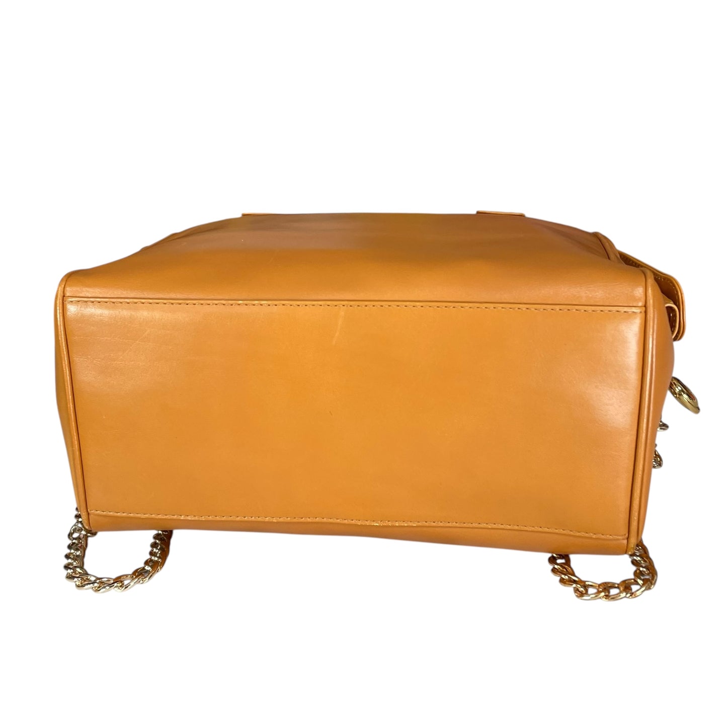Christian Dior Lady Small Boston Buttercream Gold Leather GHW Crossbody