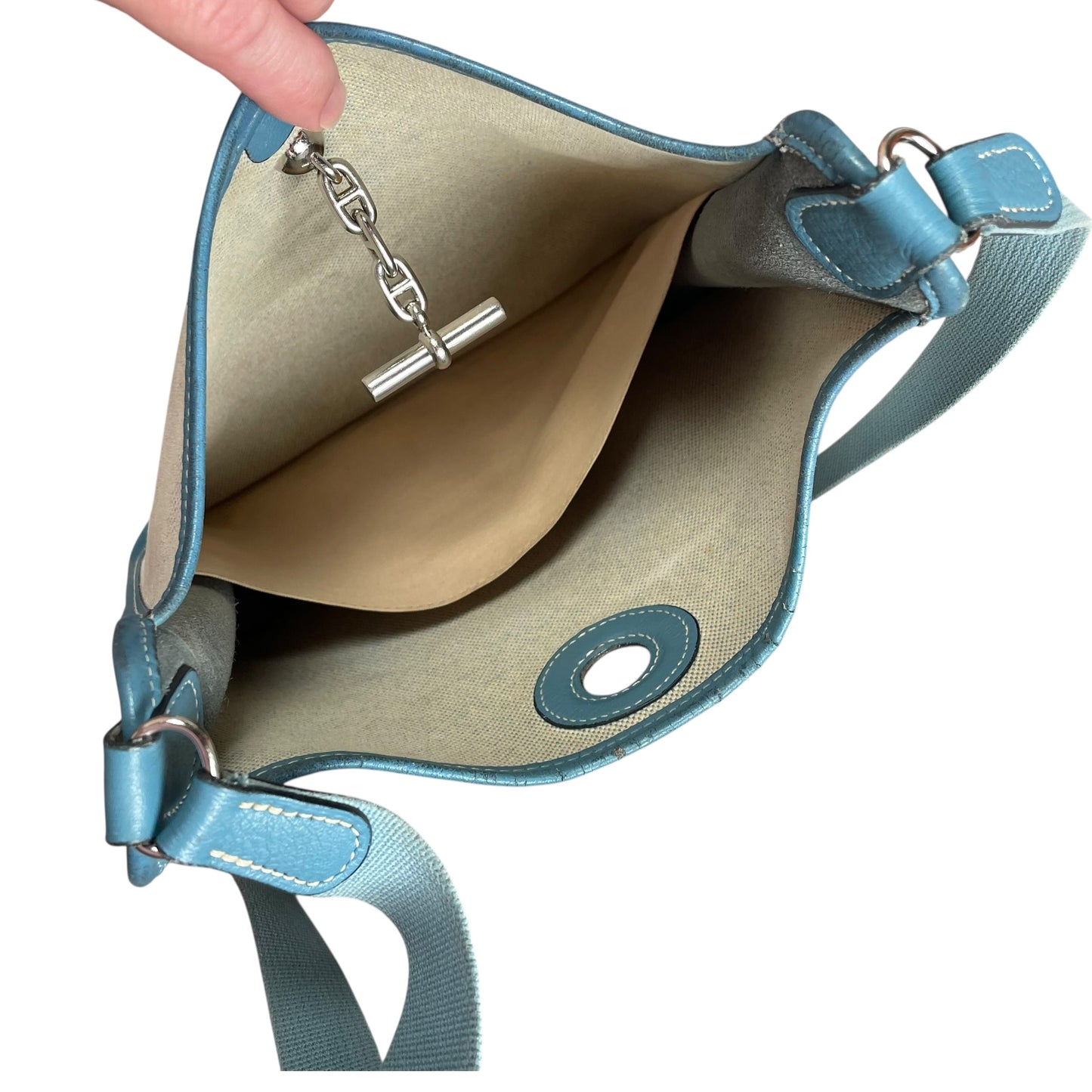 Hermes Vespa 1999 PM – Blue Jean Clemence & Canvas