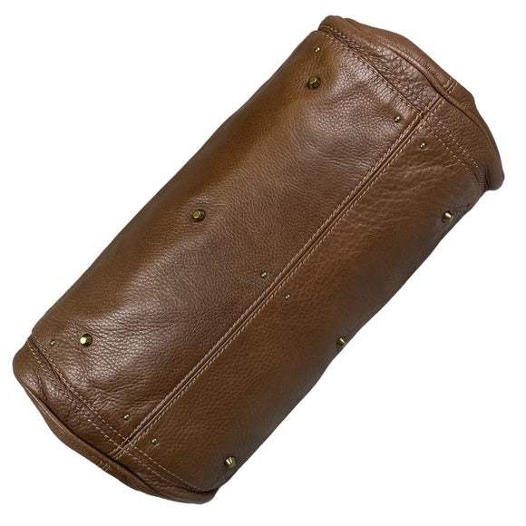 Chloe Paddington Lock Chestnut Brown Pebbled Leather Zip Shoulder Purse Bag