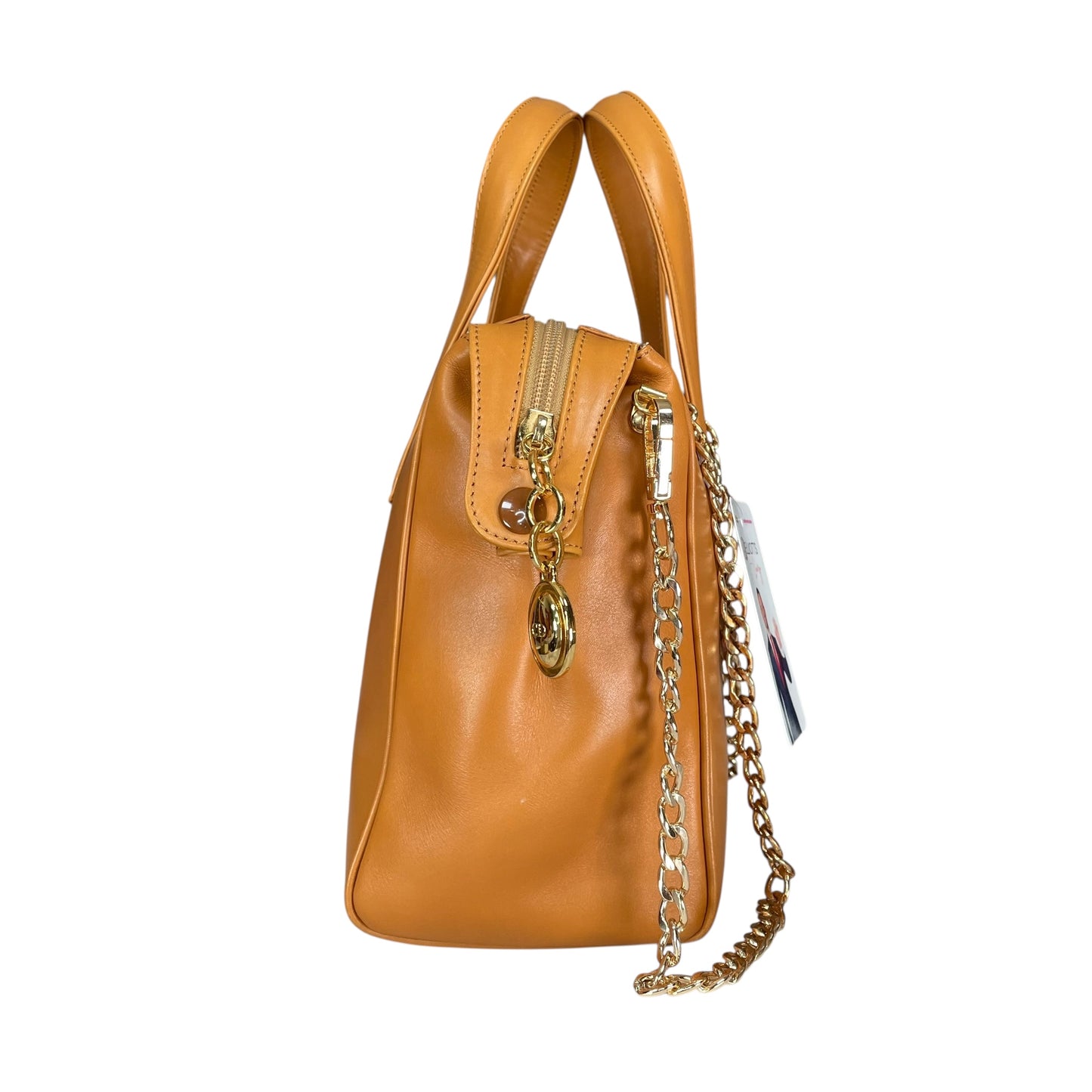 Christian Dior Lady Small Boston Buttercream Gold Leather GHW Crossbody